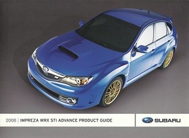 2008 Subaru IMPREZA WRX STi Advance Product Guide brochure catalog 08 US - £7.81 GBP