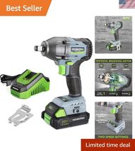 20V Cordless Impact Wrench 1/2 in, Brushless Impact Gun with Battery and... - $138.84