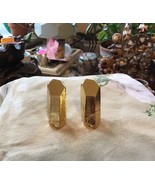 Vintage YSL Yves St Laurent Gold Tone Statement Sculptural Prism Earring... - £275.45 GBP