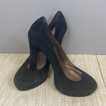 Bcb Generation Womens Jodie Pump Platform Heels Shoes Black Suede Slip O... - $18.70