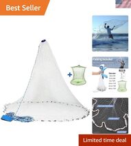 American Saltwater Fishing Cast Net for Bait Trap Fish 3ft/4ft/5ft/6ft/7... - $53.44