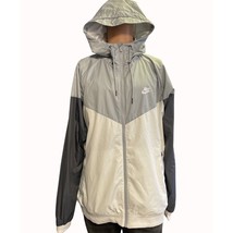 Nike Men&#39;s Gray &amp; White Jacket/Windbreaker Zipper Up Size XL  SKU 4818 - £44.17 GBP