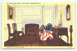 Postcard Betsy Ross House Flag Room Philadelphia Pennsylvania PA - £2.87 GBP