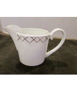 WATERFORD BONE CHINA CREAMER LISMORE POPS WHITE W/PLATINUM RIM - $27.09 CAD