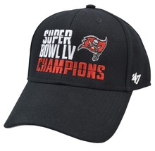 &#39;47 Tampa Bay Buccaneers Super Bowl NFL Champions Adjustable Black Hat - £17.81 GBP