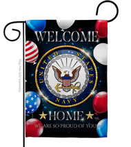 Welcome Home Navy - Impressions Decorative Garden Flag G158628-BO - £17.15 GBP