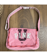 Vintage Y2K Victoria’s Secret PINK Messenger Bag Pink Corduroy Peace Sig... - $1,006.27 MXN