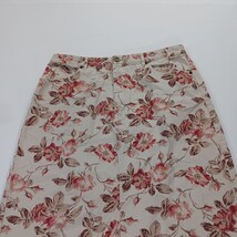 Eddie Bauer Women's Beige Floral Cotton A-Line Skirt Size 14 image 13