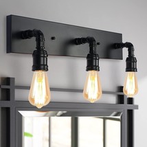 LMSOD Bathroom Vanity Light Fixture, Farmhouse Water Pipe Wall Sconce for Powder - £75.93 GBP