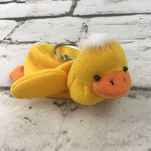 Beanie Animal K/C Mini Plush Yellow Ducky Keychain Key Ring Collectible Toy - $6.92