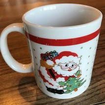 Santa Christmas Tree Gifts Cup Mug   3.5&quot; Tall 3.&quot; diameter ceramic PET RESCUE - £4.74 GBP