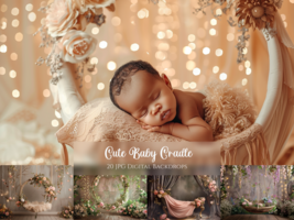 20 x Baby Cradle Digital Backdrop, Studio Backdrop Overlay, Photoshop Ov... - $9.00
