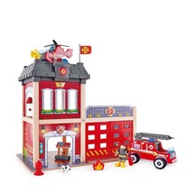 Hape Fire Station Playset| Wooden Dollhouse Kids Toy, Stimulates Key Motor Skill - £100.99 GBP