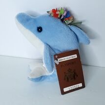 Hawaiian Collectibles Niniu the Dolphin Plush Blue With Flowers Passport... - $290.79 MXN