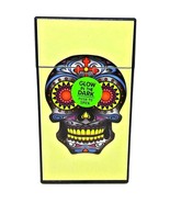 Fujima Yellow Skull Glow In Dark Push To Open 100s Size Cigarette Case - $8.90
