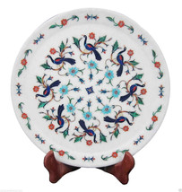 30.5 x 30.5 cm marble plate, peacock inlay, decoration for the...-
show ... - £434.84 GBP