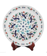 30.5 x 30.5 cm marble plate, peacock inlay, decoration for the...-
show ... - £435.83 GBP