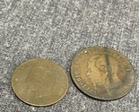 2 Vintage Coins - Italy, Vittorio Emanuele II 1800’s, Milan - £15.01 GBP
