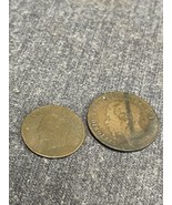 2 Vintage Coins - Italy, Vittorio Emanuele II 1800’s, Milan - £14.79 GBP