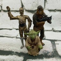 Star Wars Lucasfilm Lot C3PO Yoda Chewbacca Figures - £15.50 GBP