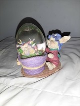Bunny Rabbit With Spring Snow Globe Flowers Butterfly in an Easter Baske... - $165.44 MXN