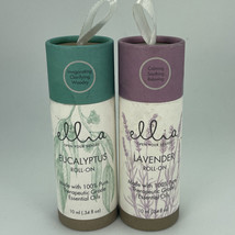 Lot of 2 Ellia Essential Oil Roll-On Lavender Eucalyptus 100% Pure .34 oz each - £7.43 GBP