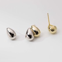 Sterling Silver Teardrop Stud Earrings For Women Dainty Water Drop Stud Earrings - £9.99 GBP