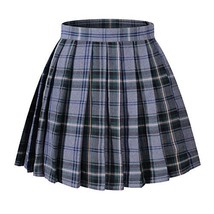 Beautifulfashionlife Women`s High Waisted Plaid Short Sexy A Line Skirts Costume - £18.82 GBP