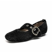 Women Flats   Mary Janes with Buckles Winter Round Toe Soft Fashion Loafers for  - £131.84 GBP