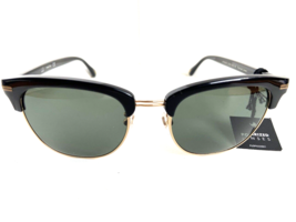 New Polarized Dunhill SDH013 700Z Gold/Black/Green Clubmaster Men&#39;s Sunglasses - £152.80 GBP