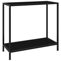Console Table Black 31.5&quot;x13.8&quot;x29.5&quot; Tempered Glass - $127.49