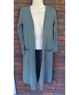 Lularoe Sweater XS Open Cardigan Blue Green Stripe Duster Stretch Jacket... - £4.48 GBP
