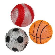 Dog Dental Lighted TPR Rubber Translucent Sports Themed 3 inch Canine Ball Fun ( - $15.10+