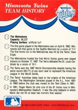 1989 Fleer  Team History Minnesota Twins plus 4 different small logos on back - £0.78 GBP