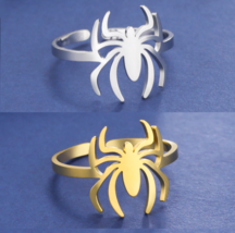 Quality Stainless Steel Superhero Spider Logo Adjustable Ring (Size 7-10) - $10.99