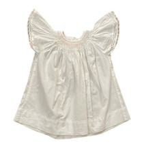 Remember Nguyen White Smocked Cotton Dress Infant Size 3 Months Pink Flowers - $24.00