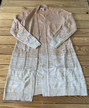 D&amp;Co NWOT Women’s open front space dye long sweater cardigan size S camel sf24 - £13.37 GBP