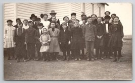 RPPC Children Sunday School Class c1913 Real Photo Postcard S28 - £5.94 GBP