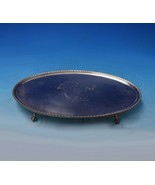 English Silverplate Salver Tray Oval w/ Crest and Lion Feet 7 3/4&quot; x 5 (... - $206.91