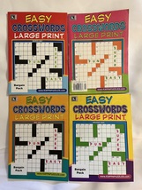 Lot of (4) Kappa LARGE PRINT Easy Crosswords Puzzle Books 2020 2021 2022 - £14.90 GBP