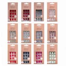 24pc Nails Art Fake Nail Tips False Press on Coffin with Glue Stick - £197.69 GBP+