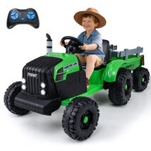 24V Ride On Tractor for Kids Electric Vehicle with Detachable Trailer an... - $314.75