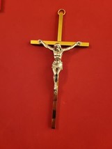 CHRISTIAN CRUCIFIX INRI JESUS CHRIST IN METAL CROSS 6&quot;HX3&quot;W - $12.99