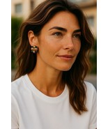 Vintage CARUCCI Two Tone Clip On Earrings Unsigned - $370.63 MXN