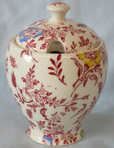 Empire Pottery Pink Chintz Jam Jar 4 1/2&quot; - £38.74 GBP