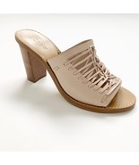 J. CREW MARLOW HUARACHE MULES Leather Light Blush 3.5&quot; Heel Sz 7.5 New w... - $901.73 MXN