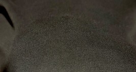 Deep Black Rib 1X1 Fabric 100% Soft Organic Cotton 8 Ozs 70&quot; Wide By The Yard - £1.95 GBP