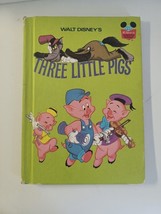 Walt Disneys Three Little Pigs Vintage Hardcover Book Wonderful World of Reading - £6.80 GBP
