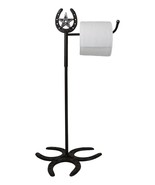 Rustic Western Lone Star Lucky Horseshoes Free Standing Toilet Paper Holder - $717.82 MXN