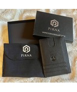 New PIRNA Black Wallet in Gift Box RFID Blocking New excellent condition - $14.85